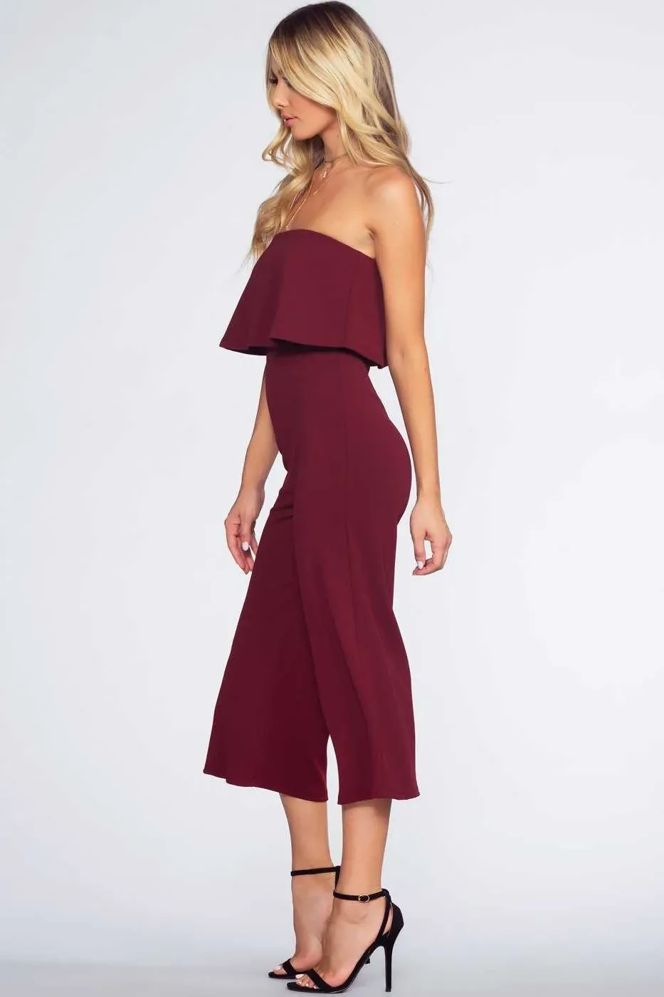 AALIYAH JUMPSUIT - BURGUNDY