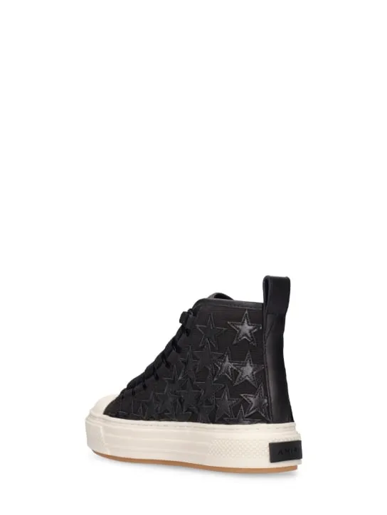 Amiri   Cotton canvas lace-up sneakers 
