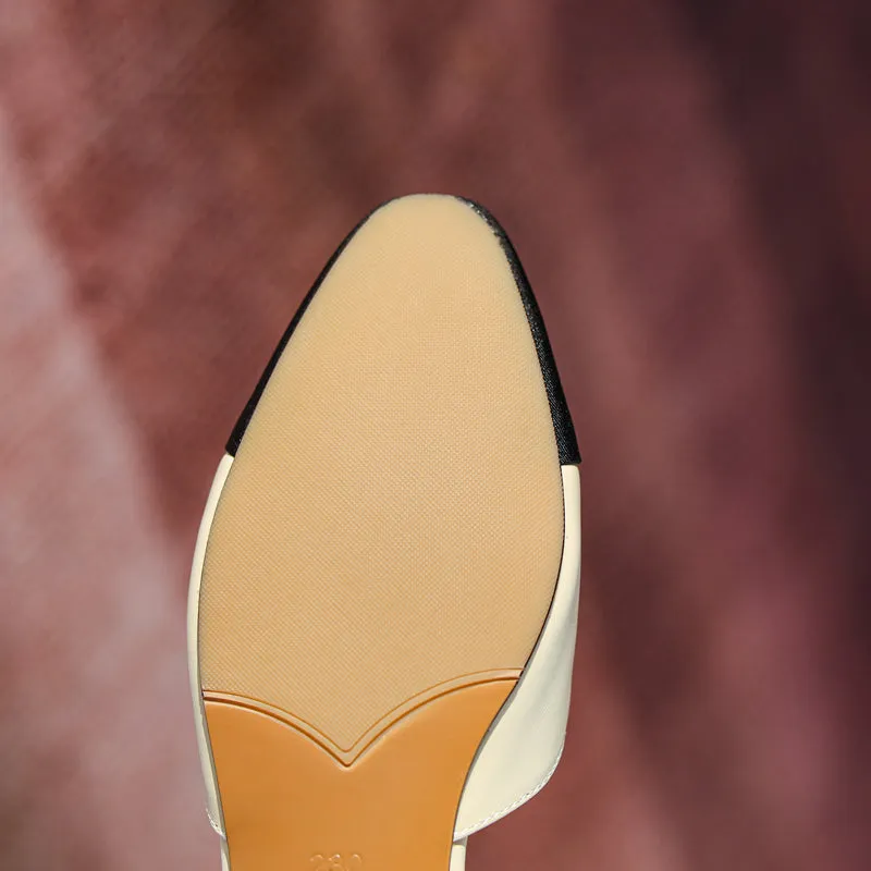 Amy Cap Toe Bowknot Sling back Flats