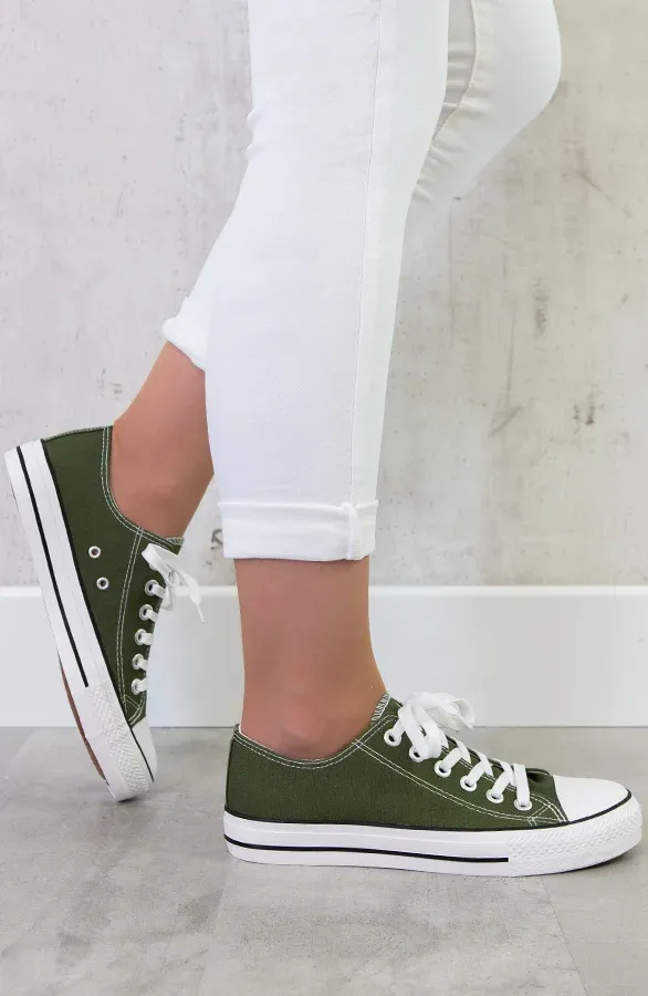 Canvas Sneakers Legergroen