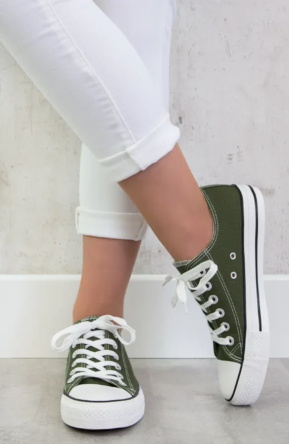 Canvas Sneakers Legergroen