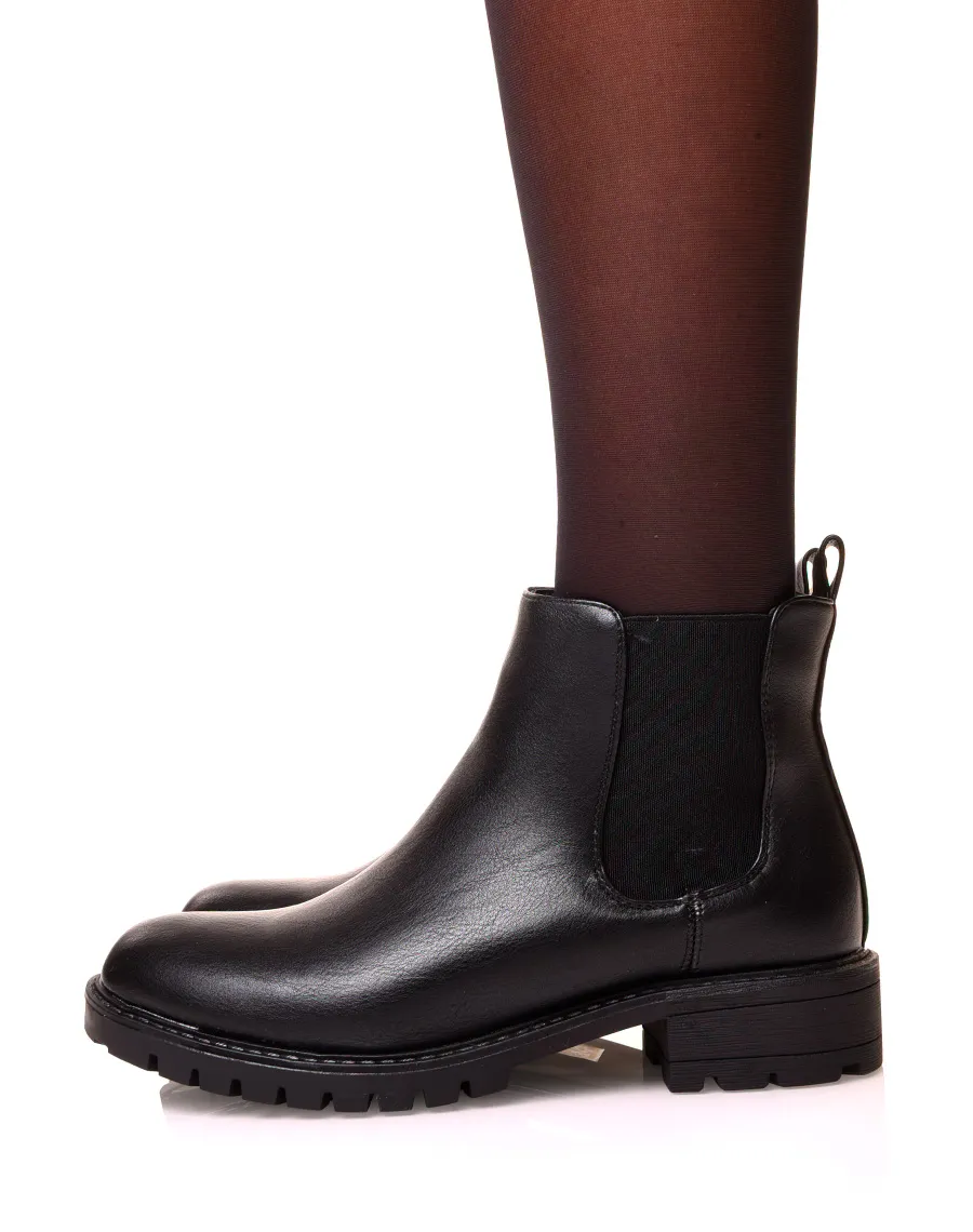 Chelsea Boots noirs plates