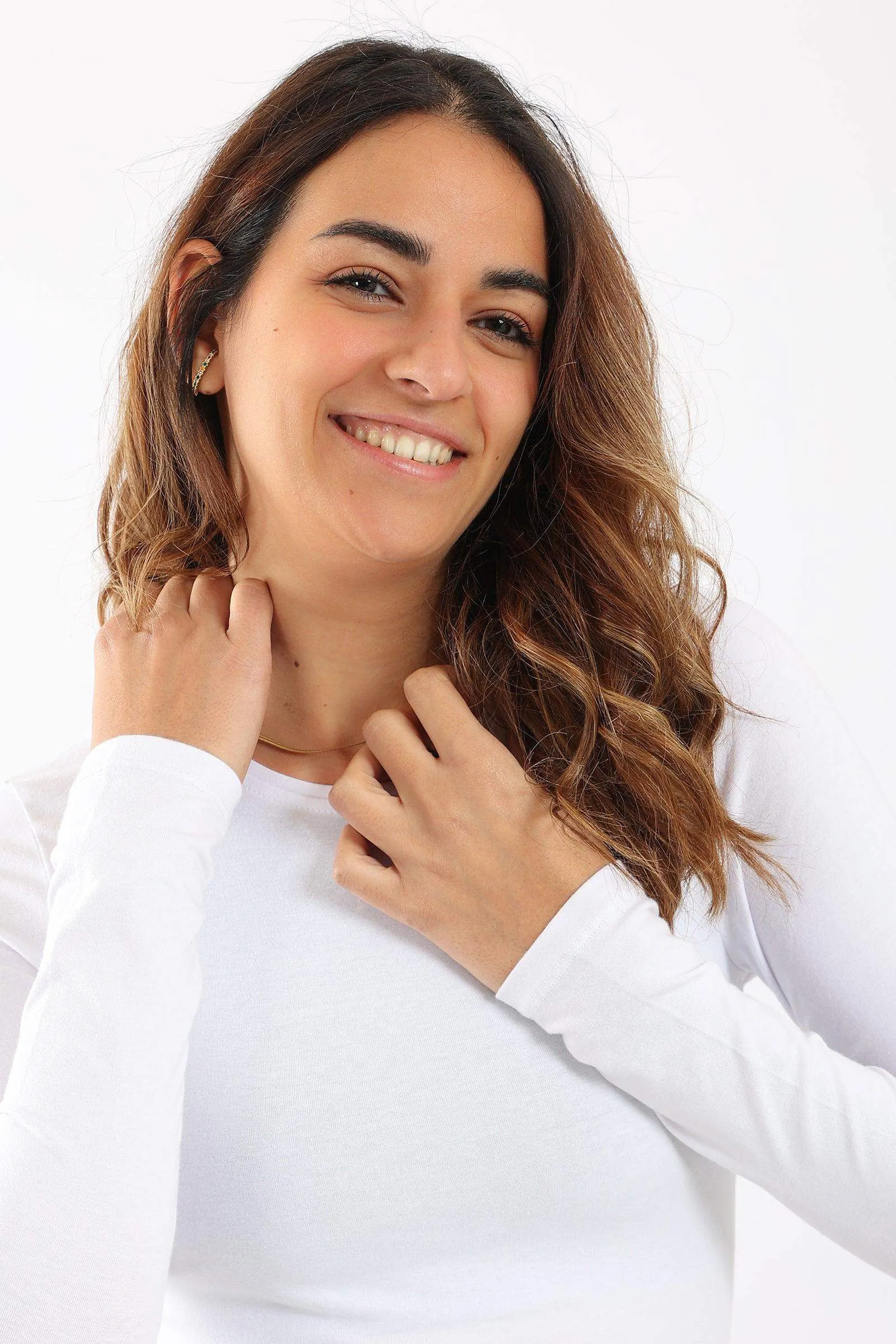 Cotton Round Neck Top