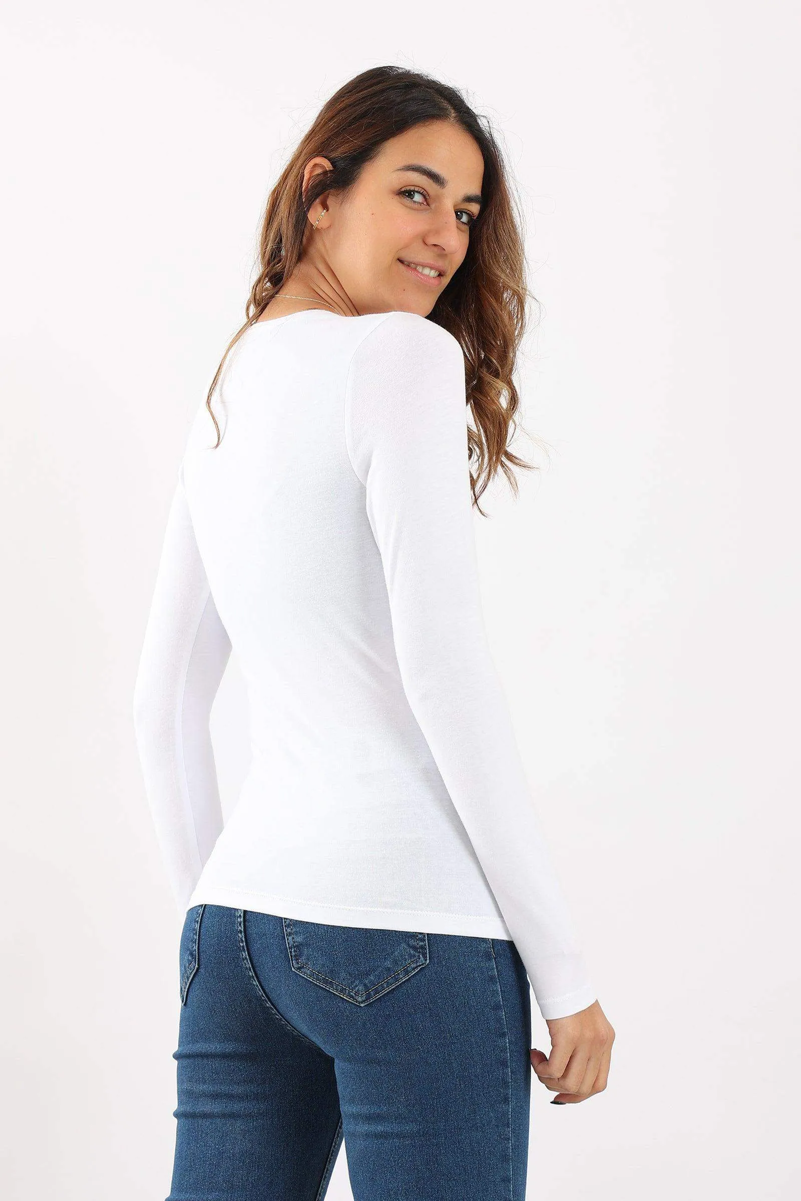 Cotton Round Neck Top