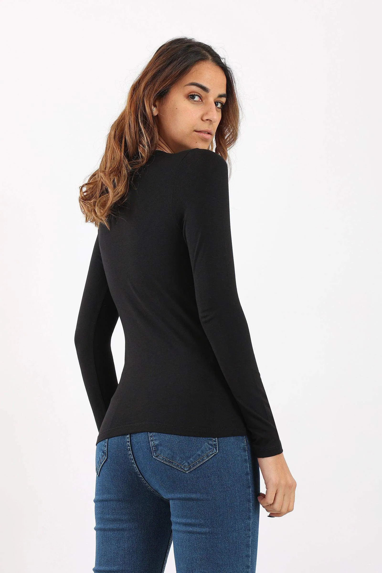 Cotton Round Neck Top