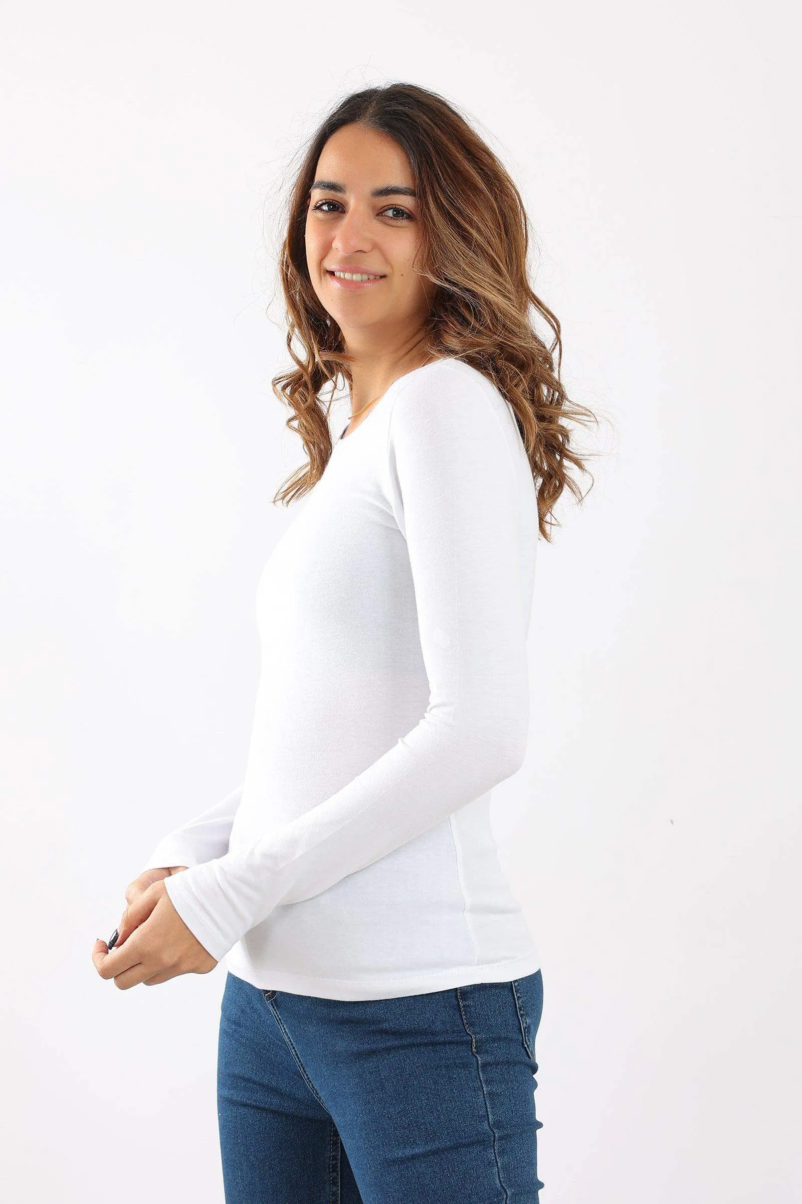 Cotton Round Neck Top
