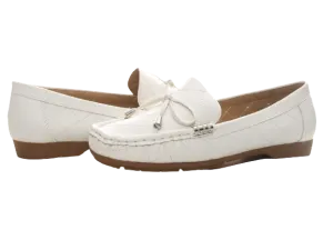 Damen Slipper Halbschuhe Ballerina Loafer Mokassins Slip On Flats Freizeit White # 480
