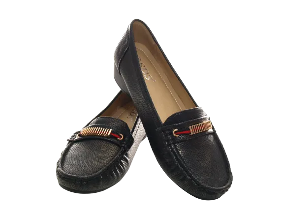 Damen Slipper Keilabsatz Ballerina Loafer Mokassins  Slip On Flats Freizeit Black #  399