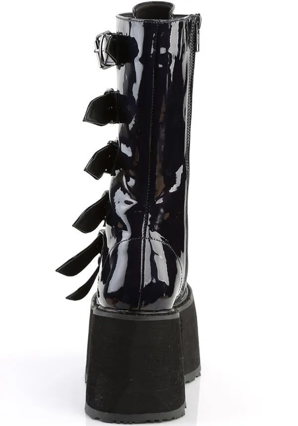 DAMNED-225 [Black Holo] | PLATFORM BOOTS [PREORDER]