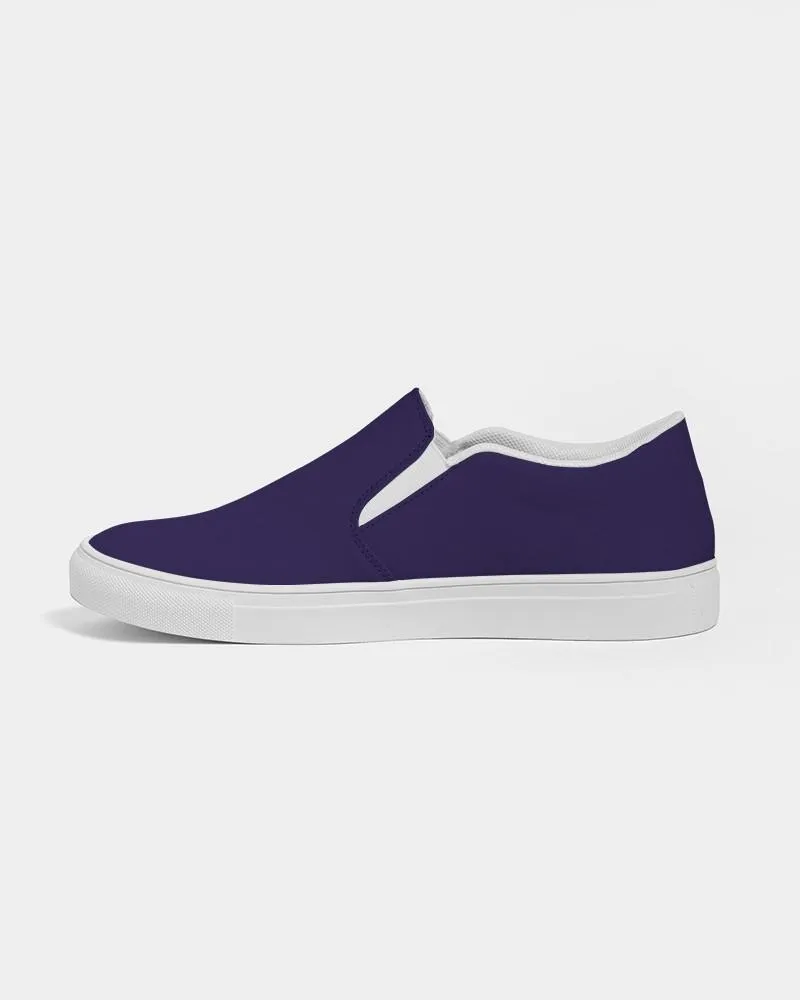 Dark Midtone Blue Slip-On Canvas Sneakers | Women's | C80M80Y0K80