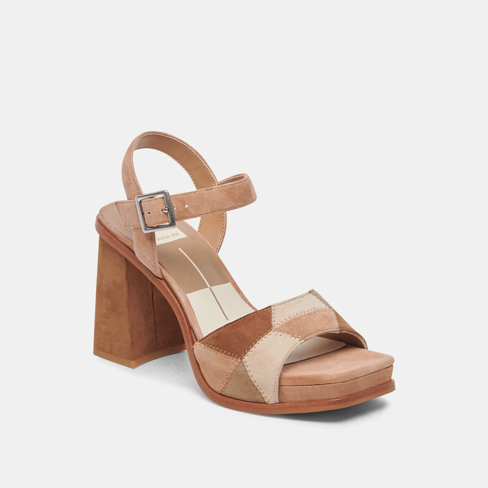 Dolce Vita Aubrey Heels in Brown Multi Suede