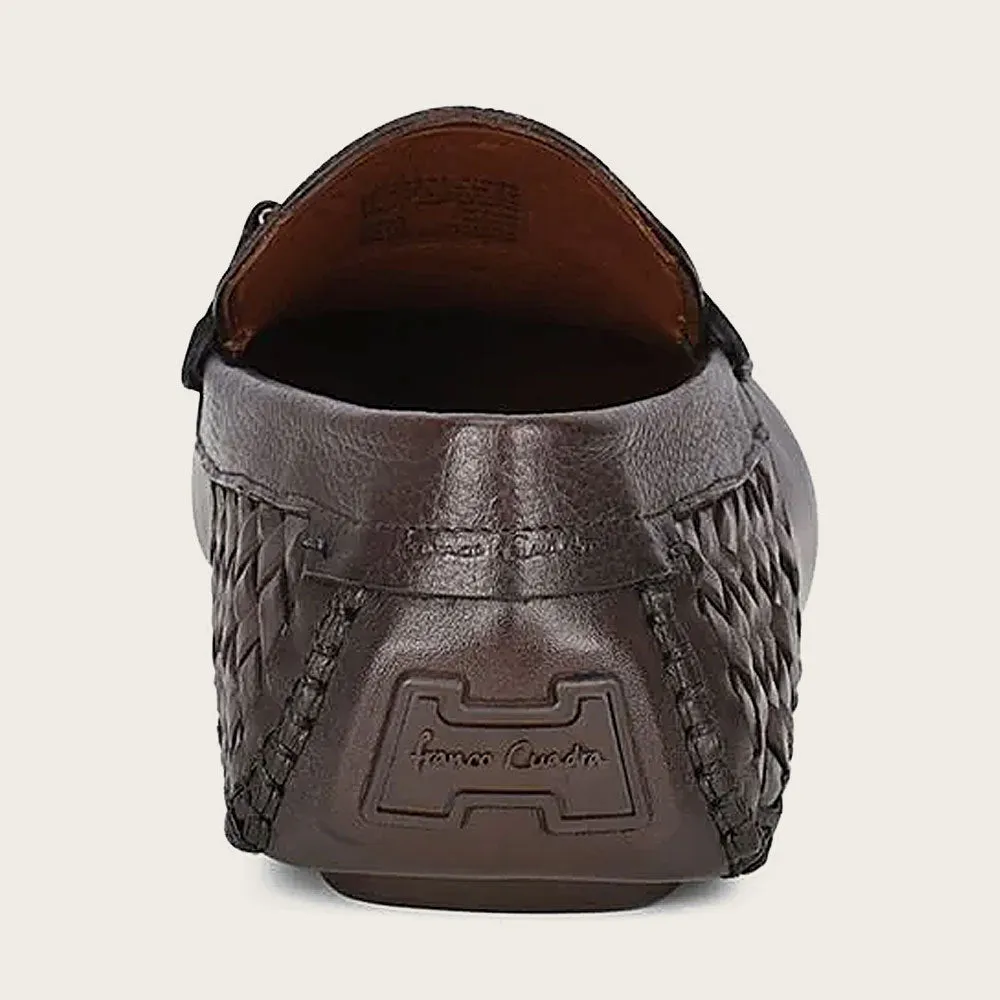 Driver dark brown exotic shoe