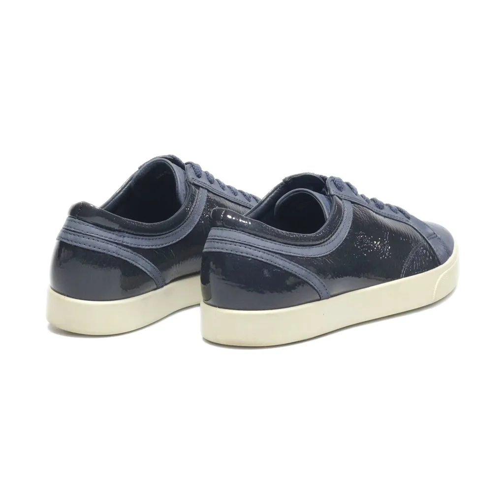 Ecco Low-Top Sneakers Leather Blue Colour For Women