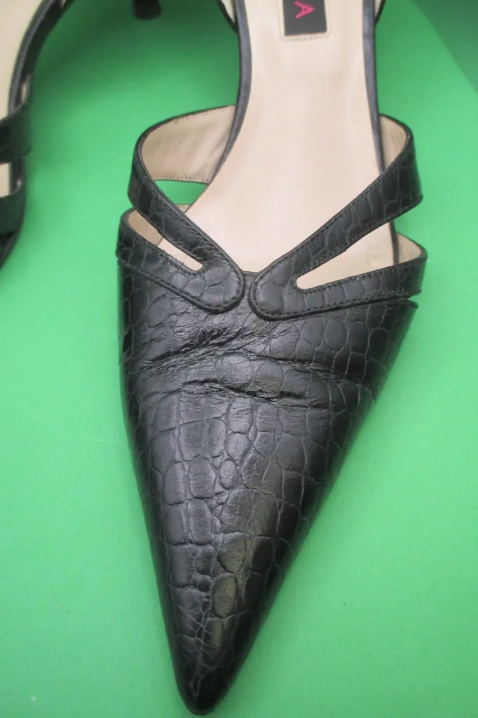 Escada Black Italian Stilettos Size 37