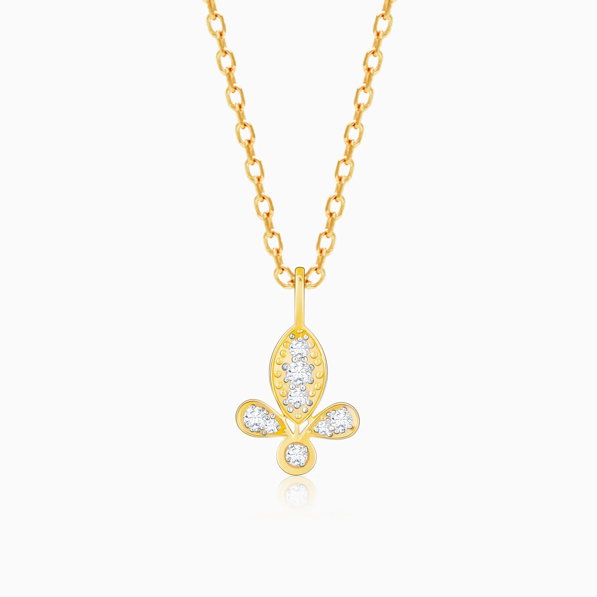 Gold Flawless Flower Diamond Pendant