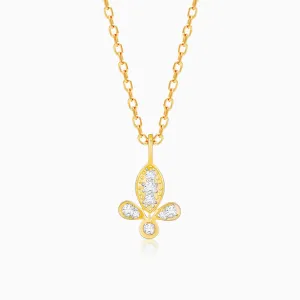 Gold Flawless Flower Diamond Pendant