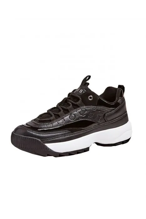 GUESS sneakers met laklook en glitters