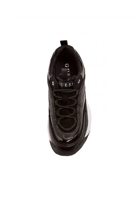GUESS sneakers met laklook en glitters