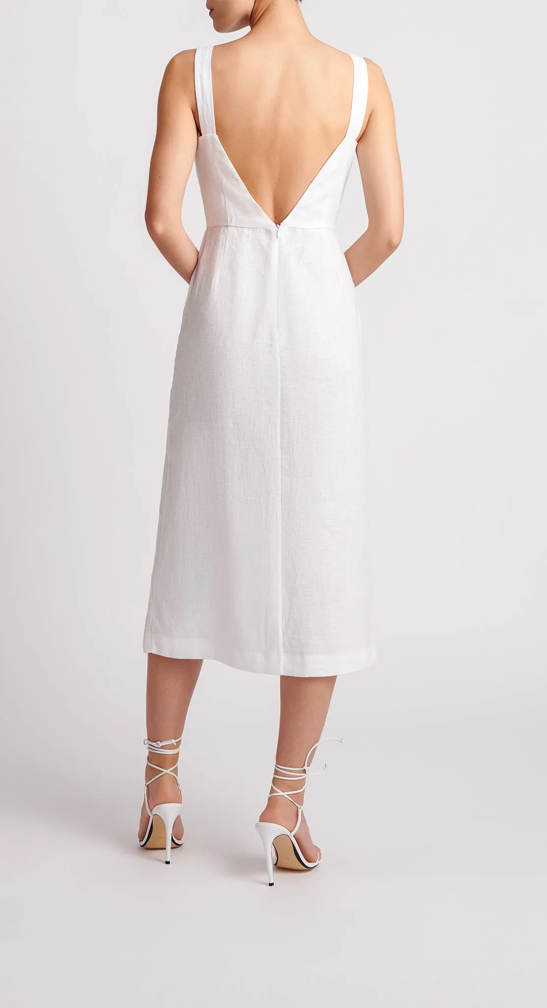 HELENA Cutout midi dress with open back