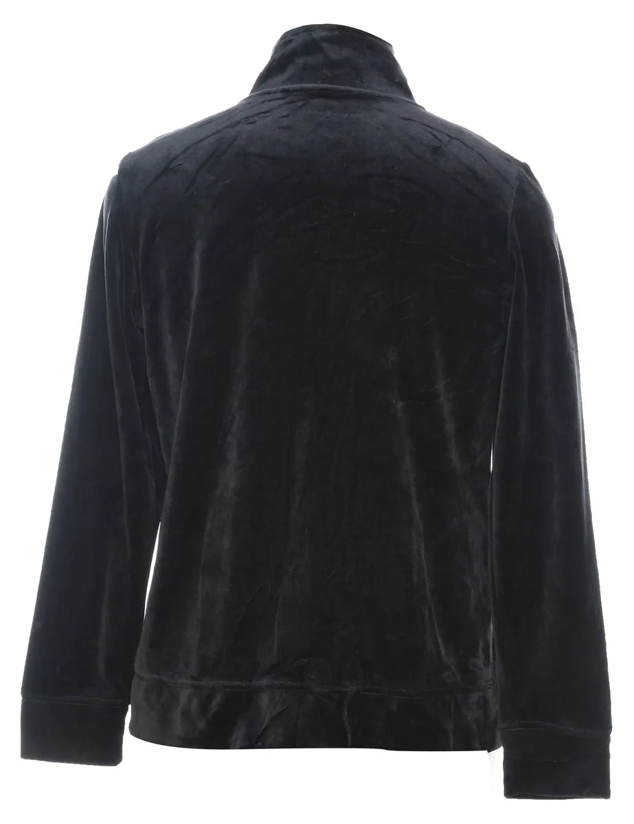 Karen Scott Velour Studded Y2K Track Top - S