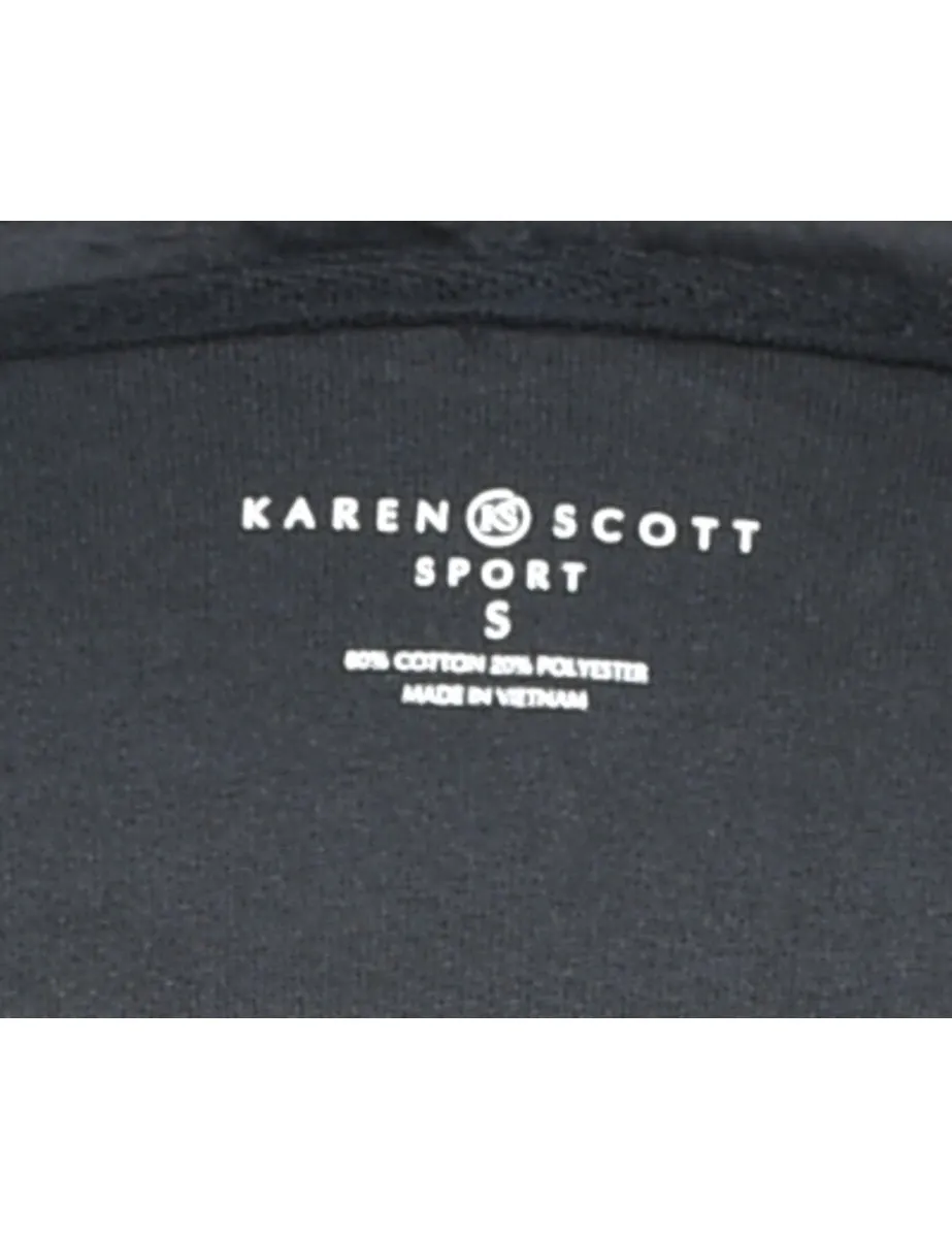 Karen Scott Velour Studded Y2K Track Top - S