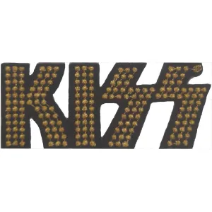 KISS Standard Patch: Gold Studded Logo