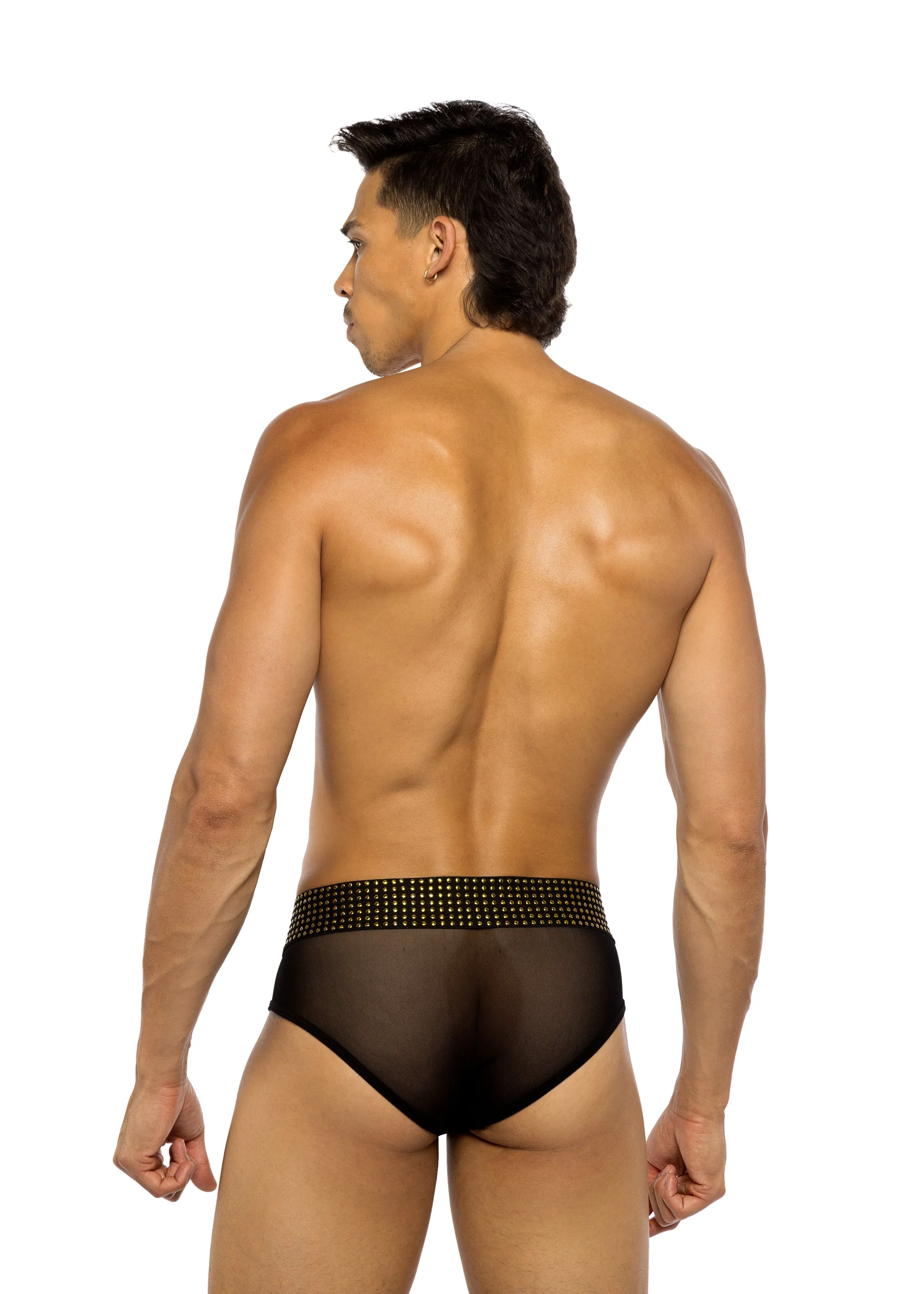 LI777 - Sacred Heart Briefs with Studded Elastic