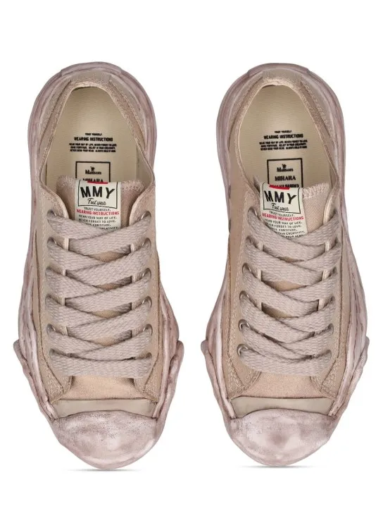 Mihara Yasuhiro   Hank canvas low top sneakers 