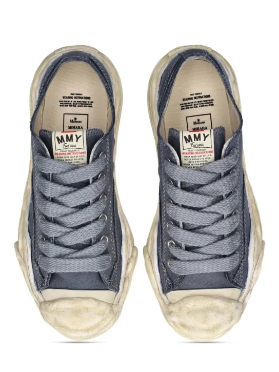 Mihara Yasuhiro   Hank canvas low top sneakers 