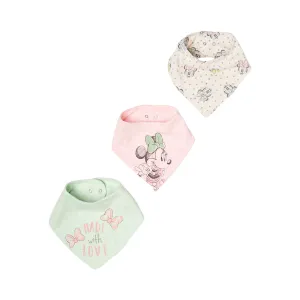 Minnie Mouse Baby Girl’s Bibs, 3-Pack