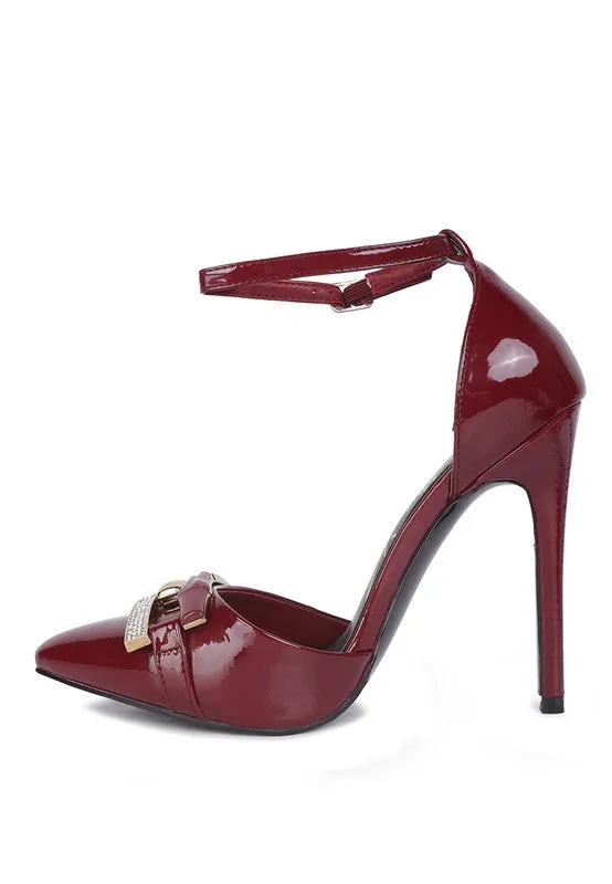 Mocktail  - Diamante Buckle Patent Stilettos for women