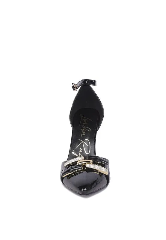 Mocktail  - Diamante Buckle Patent Stilettos for women