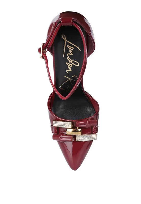 Mocktail  - Diamante Buckle Patent Stilettos for women