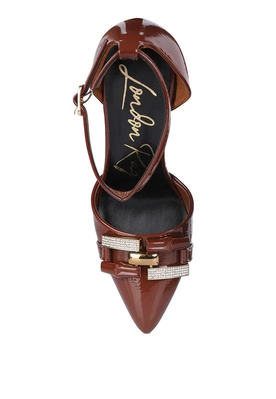 Mocktail  - Diamante Buckle Patent Stilettos for women