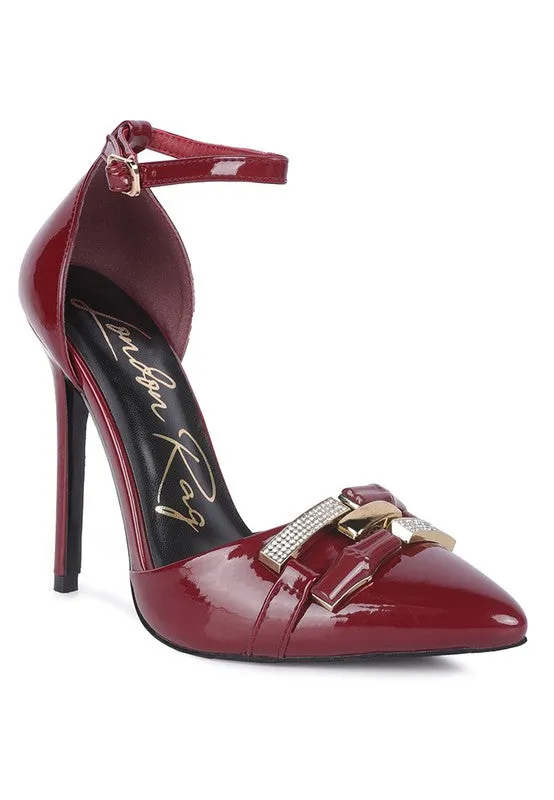 Mocktail  - Diamante Buckle Patent Stilettos for women