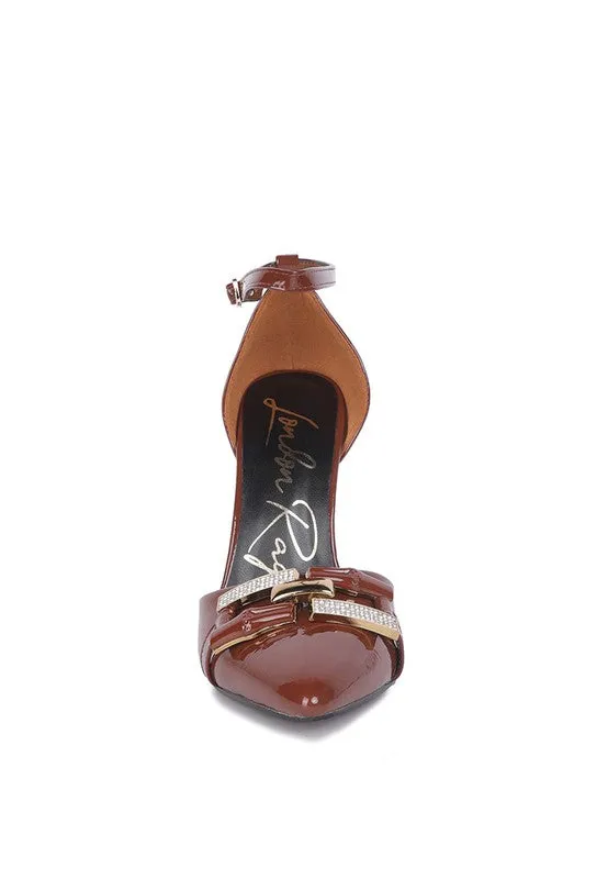 Mocktail  - Diamante Buckle Patent Stilettos for women