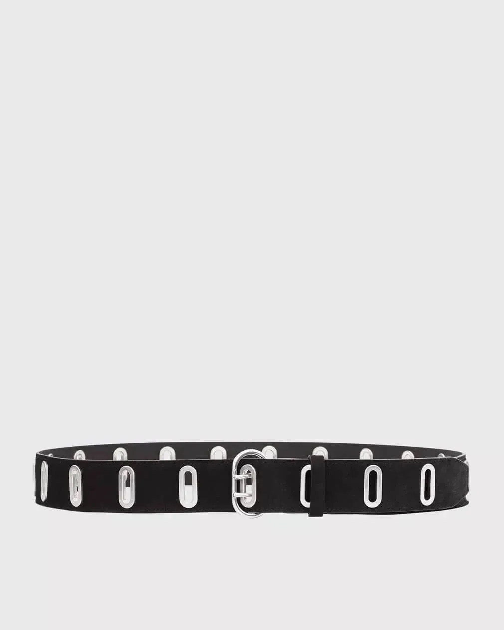 Rag & Bone - River Studded Belt in black suede