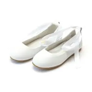 Sylvie Laced Leather Flat White