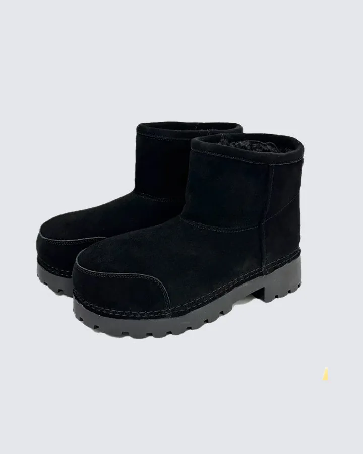 Thick Sole Sheepskin Short Snow Boots