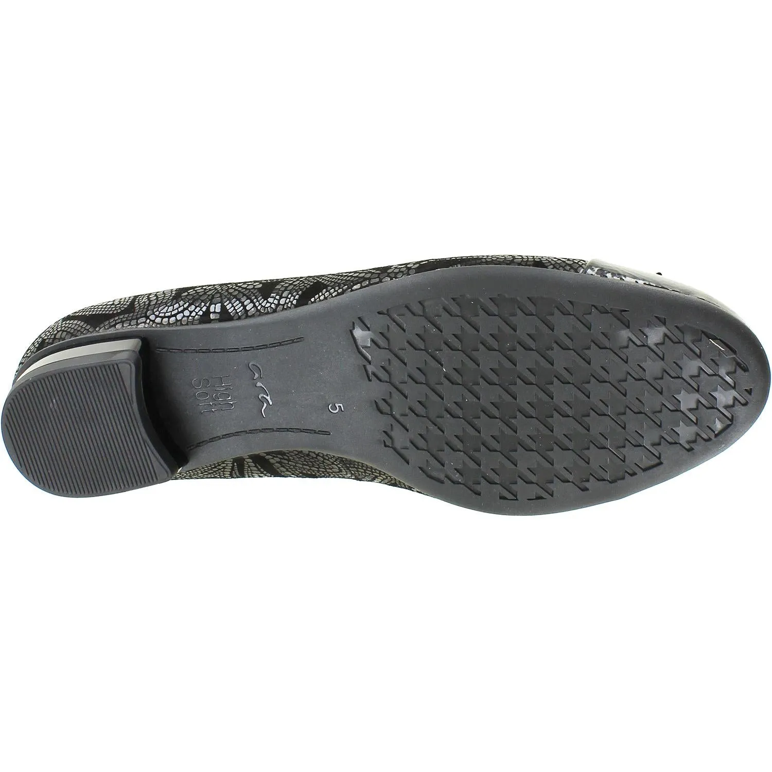Women's Ara Shoes Belinda Black Fleur Kid Leather