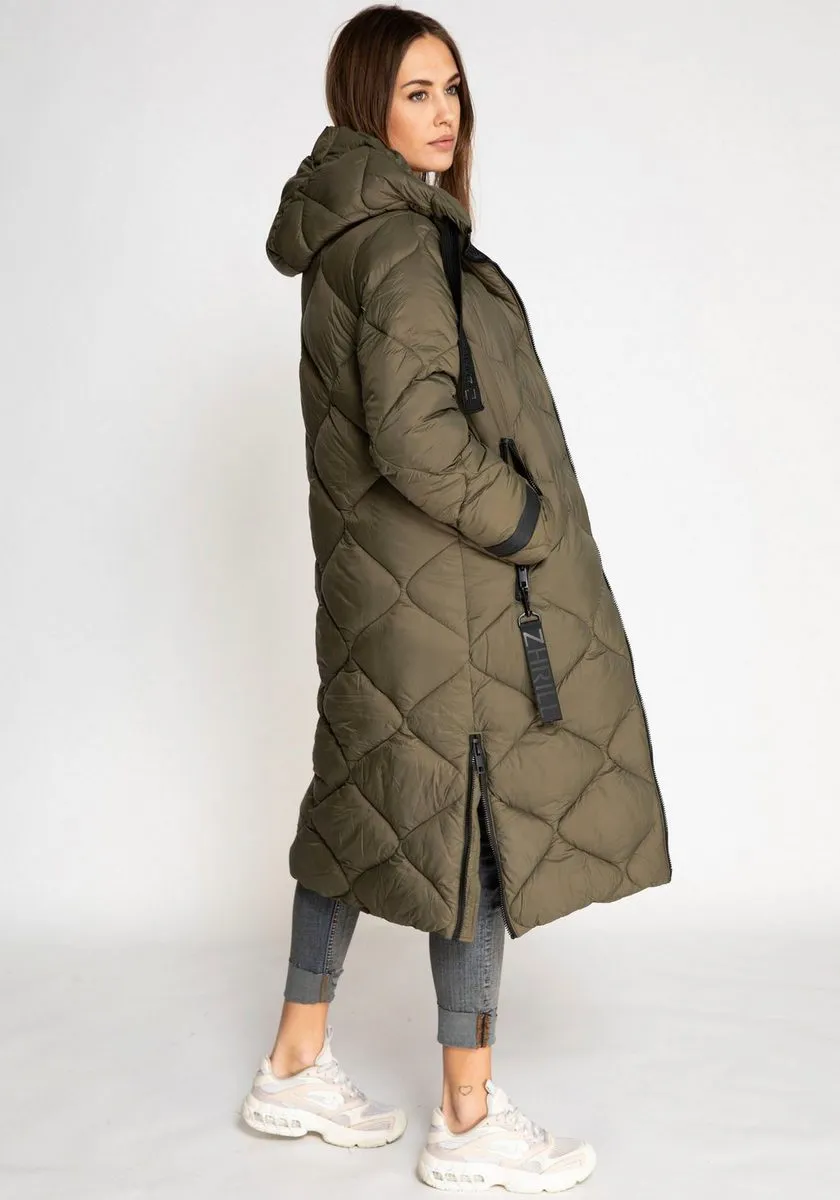 ZHRILL DAMENMANTEL ISI STEP OLIVE